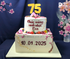 1086 Bánh Mừng Thọ Hình Quả Đào Trường Thọ