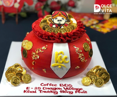 [1126] Bánh Hũ vàng màu đỏ khai trương, ngày Thần Tài