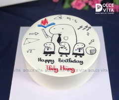 [1940] (90) Bánh kem vẽ hình Thầy cô giáo  hài hước và đáng nhớ