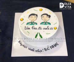 [1335] (60) Bánh kem hài hước chủ đề ăn nhậu, cụng ly bia