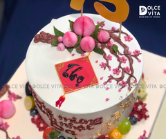 1086 Bánh Mừng Thọ Hình Quả Đào Trường Thọ