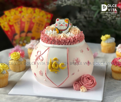 1063 Bánh Túi tiền Khai trương Thần tài - mèo Nhật Bản Maneki Neko