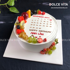 [003] Bánh kem truyền thống mứt trái cây (Mixed fruit) vẽ lịch
