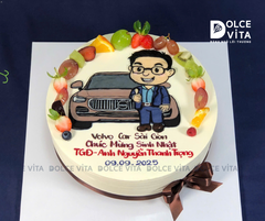 [1516] (95) Bánh kem vẽ hình xe hơi - món quà tặng cho phái nam