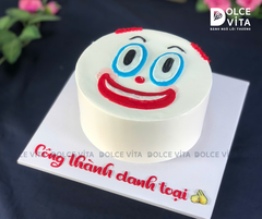 [2102] (30) Bánh kem vẽ người chú hề hài hước cho sinh nhật