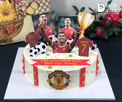 [1453] (90) Bánh in hình cầu thủ Cristiano Ronaldo và đội bóng Manchester - Tặng cho Fan Bóng đá CR7 và  MU