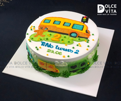 955 (90) Bánh vẽ xe buýt màu vàng/ school bus