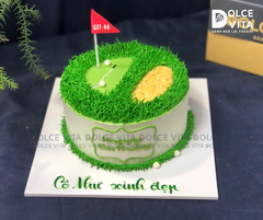 [996] (120) Bánh kem tái hiện sân golf/ gôn