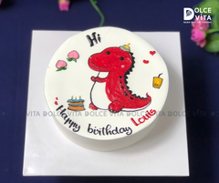 1069 (60) Bánh Vẽ Khủng Long Dễ Thương – Bánh Sinh Nhật Bé Trai, Bé Gái