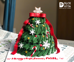 TD022 Bánh tạo hình cây thông Giáng sinh xanh mát