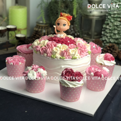 141 (80) Set bánh búp bê và cupcake