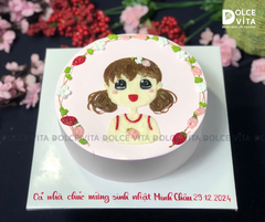 221 (80) Vẽ bé gái đáng yêu tóc cột tóc 2 bên