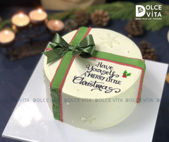 TD025  Bánh giáng sinh/ Noel/ Christmas cake) trang trí mô phỏng hộp quà Giáng sinh