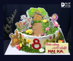 [015] Bánh in hình Cô bé Masha và chú Gấu Xiếc (150)