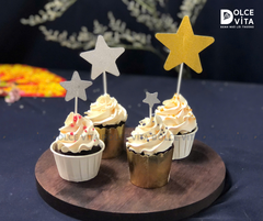 [1444] Set cupcake cắm tag ngôi sao