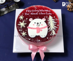 [1847] (30) Mulberry Yogurt (Mousse dâu tằm sữa chua) trang trí vẽ chú Gấu hồng đáng yêu cho bé