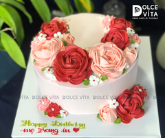 [329] (SM80-120-180) Bánh kem hoa tươi bằng kem - Món quà ngọt ngào dành tặng người Phụ nữ