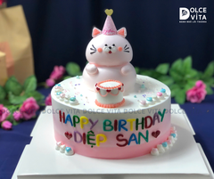 [1140] Bánh kem tạo hình chú mèo cho bé gái (150)