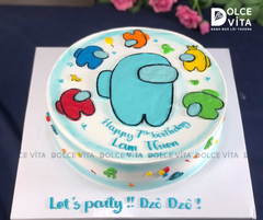 [1943] (90) Bánh chủ đề phi hành gia Among Us