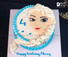 [1320] (70) Bánh vẽ hình Nữ hoàng băng giá Elsa - dành cho Fan của Frozen