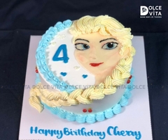 [1320] (70) Bánh vẽ hình Nữ hoàng băng giá Elsa - dành cho Fan của Frozen