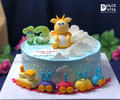 [1138] Bánh kem tạo hình chú rồng và đoàn tàu (300)