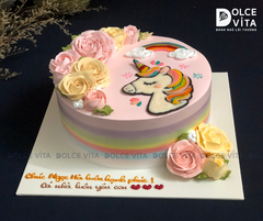 359 (90) Bánh bắt bông vẽ ngựa Pony (unicorn)