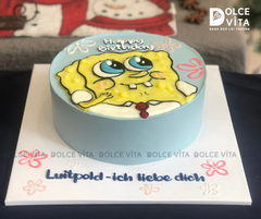 [3176] (60) Bánh Sinh Nhật SpongeBob Vẽ Tay Ngộ Nghĩnh, Dễ Thương