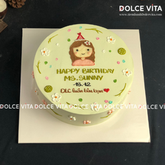 133 (40) Bánh kem vẽ chibi tặng sinh nhật phái nữ