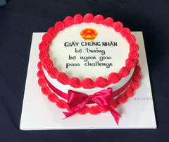 [1856] (40) Bánh Kem Mô phỏng Giấy chứng nhận – Quà tặng “Tượng Trưng” vui nhộn & không đụng hàng