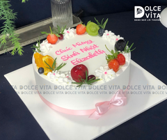 [842] Berry Cake - Bánh kem mứt dâu tằm trang trí hoa trang nhã