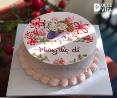 [1974] (90) Bánh kem vẽ hình Mẹ và Con - Ngọt ngào tình mẫu tử