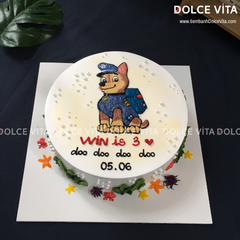[1415] (80) Bánh kem vẽ chú Chó trong hoạt hình Pawtrol -  Chó cứu hộ