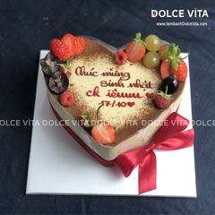 HS002 Tiramisu trái tim trang trí trái cây