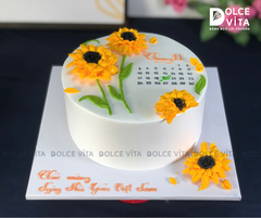 [2068] (65) Bánh trang trí hoa hướng dương cho các dịp chúc mừng, tri ân