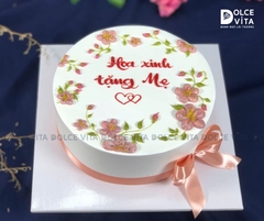 [1324] (20) Bánh kem vẽ hoa tặng mẹ - quà tặng sinh nhật cho nữ