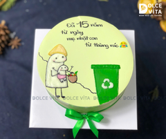1108 (60) Bánh "nhặt con từ thùng rác" hài hước cho ngày sinh nhật