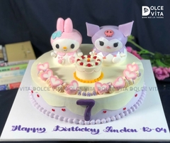 [1310] (130) Bánh tạo hình Melody & Kuromi – đôi bạn dễ thương cho tiệc sinh nhật ngọt ngào