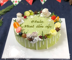 N604 Christmas cake - Bánh Noel/giáng sinh Matcha Yogurt Mousse