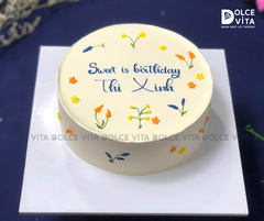 725 (40) Bánh Kem Vẽ Hoa Đồng Nội – Hoa Nhí Tinh Tế & Mộc Mạc