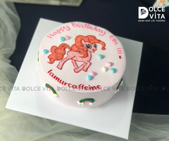 300 (80) Vẽ ngựa Pony Pinky Pie (Unicorn) màu hồng cầu vồng cho bé gái