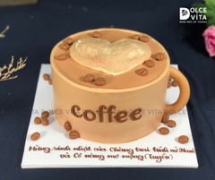 [1433] (80) Bánh kem tạo hình tách cafe độc đáo cho sinh nhật, sự kiện