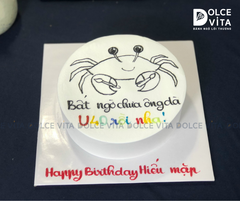 813 (30) Bánh vẽ con cua nét đen trắng