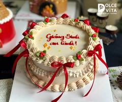 TA001 Bánh giáng sinh/ Noel/ Christmas cake phong cách retro, cổ điển