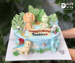 337 (300) Bánh kem tạo hình khủng long cho bé mê Dino (Đặt trước 3 ngày)