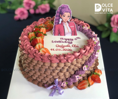 [2981] (120) Bánh kem chủ đề Rumi cho fan K-pop