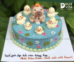 [533] Bánh kem tạo hình Capybara và những chú vịt (130)