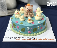 [533] Bánh kem tạo hình Capybara và những chú vịt (130)