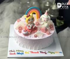 315 (250) (Đặt trước 2 ngày) Bánh tạo hình búp bê, kẹo mút chong chóng cho bé gái