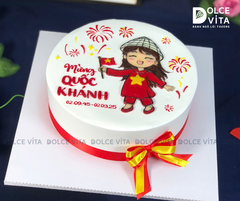 [1871] (80) Bánh kem mặc áo dài đỏ - Biểu tượng tự hào Việt Nam trong các dịp lễ trọng đại